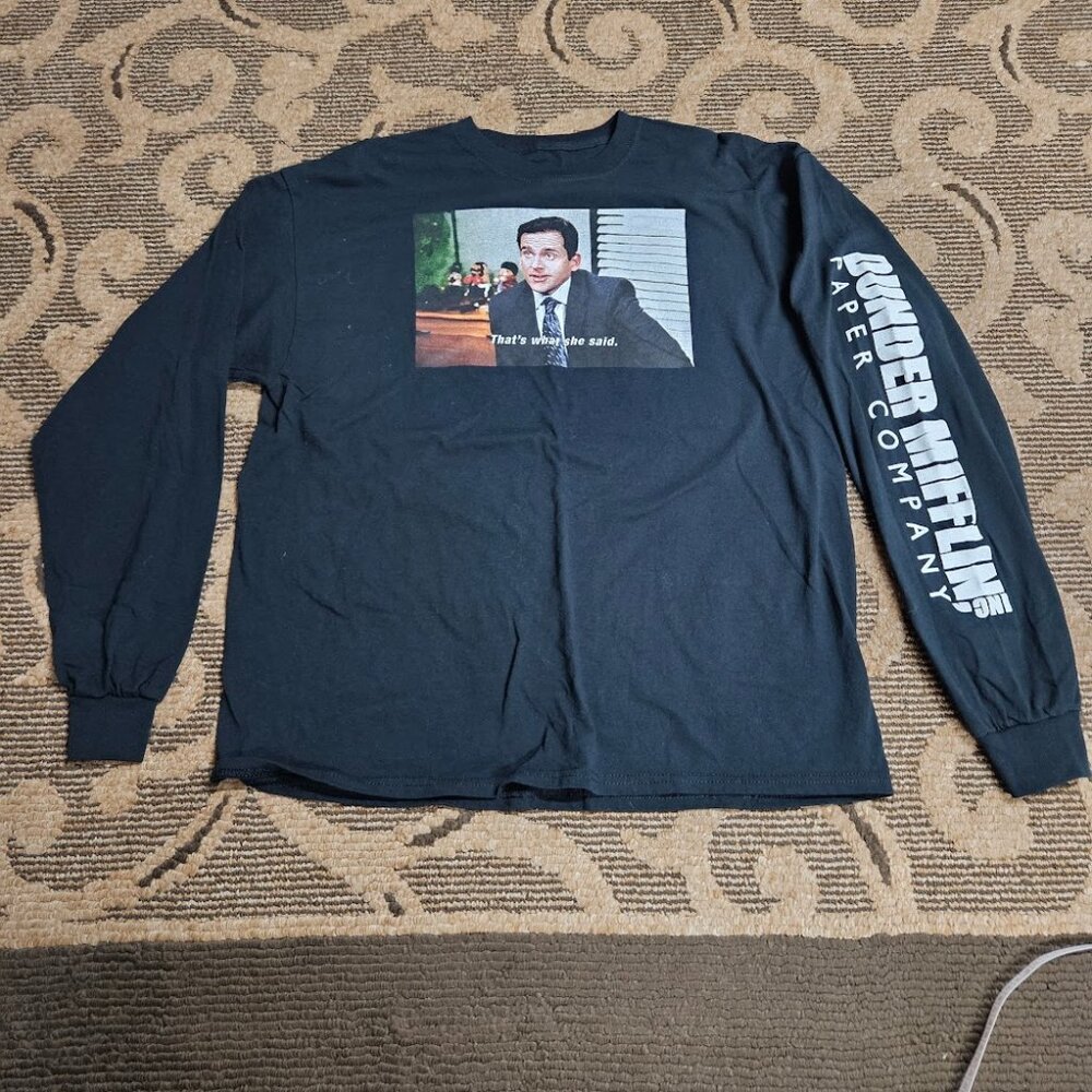 The Office Michael Scott “That’s what she said” Long Sleeve Black Shirt - XL